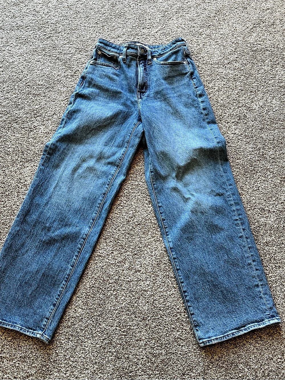 Madewell The Curvy Perfect Vintage Wide-Leg Jean Wide Leg Jeans Blue Waist 27